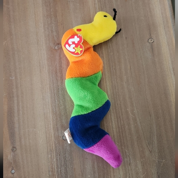 ๐ Ty Beanie Baby โInchโ the Inchworm โ 1995 Vintage Plush, Excellent Condition - Picture 3 of 10